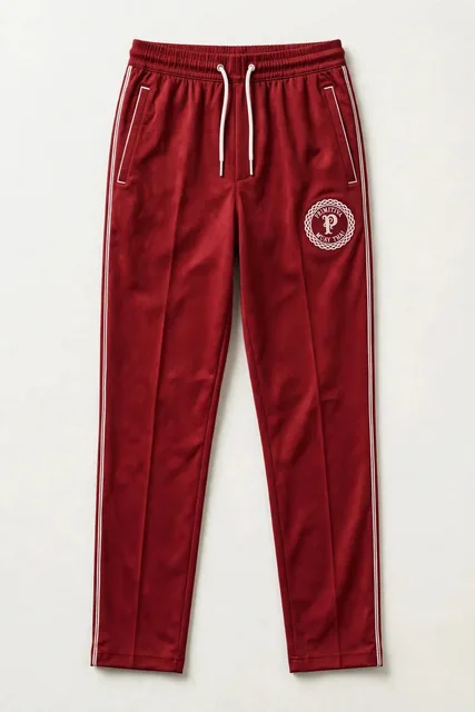 Pantalon de survêtement Primitiva WR en rouge et blanc avec une bande latérale et l’emblème sur la cuisse
